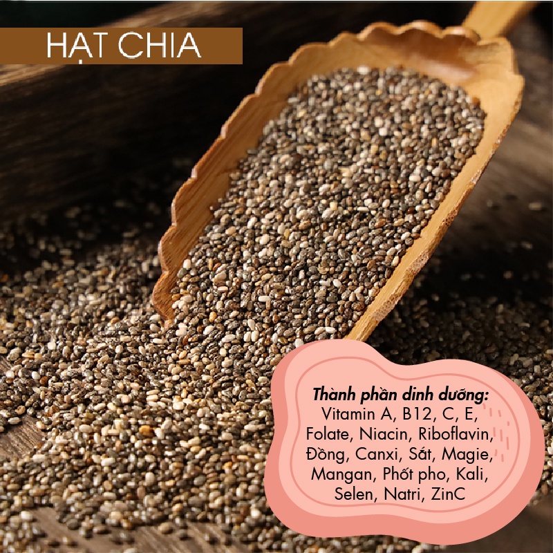 HẠT CHIA SEED TÚI ĐEN giàu chất xơ cho người ăn vặt healthy ăn kiêng lành mạnh ăn chay &amp; mẹ bầu bổ sung chất xơ hiệu quả