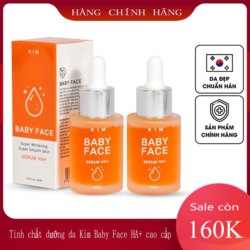 KIM BABY FACE HA+.Tinh Chất Truyền Trắng sáng.Sạch Mụn, Mờ Nám, Tàn Nhang+