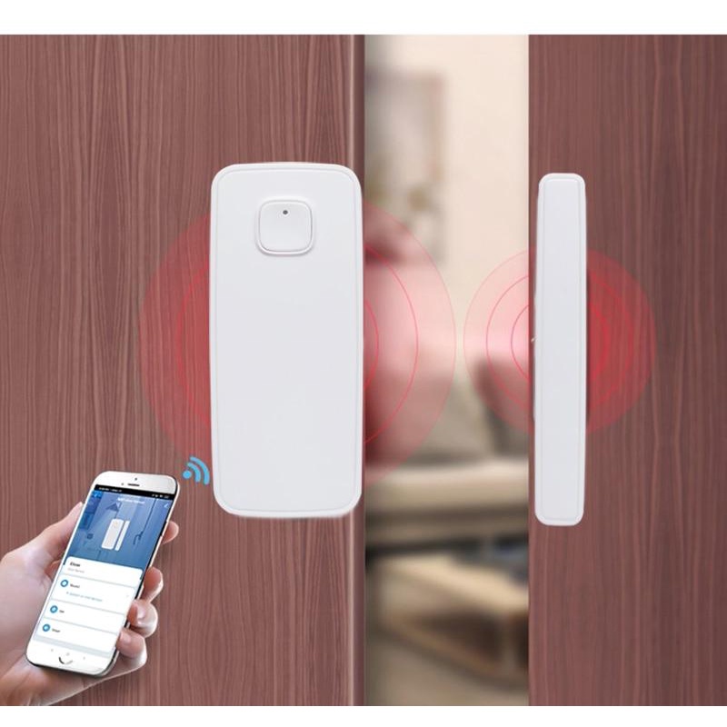 Thiết Bị Báo Trộm Gắn Cửa Wifi, Kết Nối Báo Động Qua Điện Thoại Hỗ Trợ Alexa Google