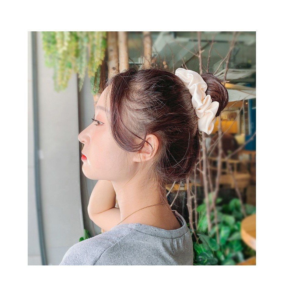 [Ảnh thật]CỘT TÓC VẢI SCRUNCHIES LỤA SATIN TÔNG CAM SANG TRỌNG-THỜI TRANG HÀN QUỐC NỮ PHỤ KIỆN GIÁ RẺ ĐẸP