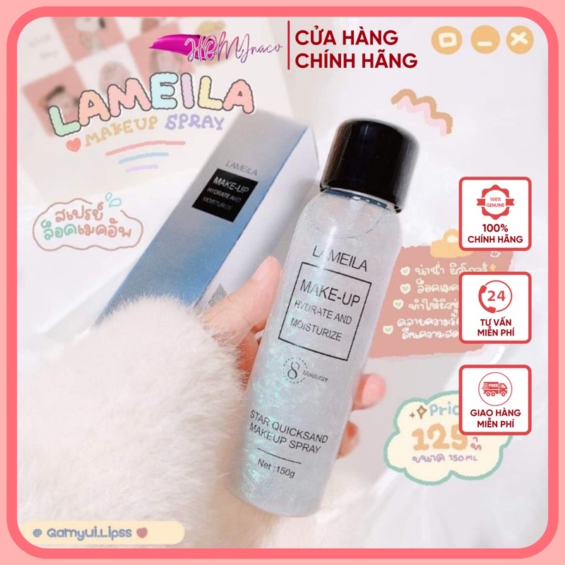 Xịt Khoá Nền Trang Điểm - Xịt giữ lớp makeup nhũ chảy LAMEILA Make-up Fixed Spray 150ml