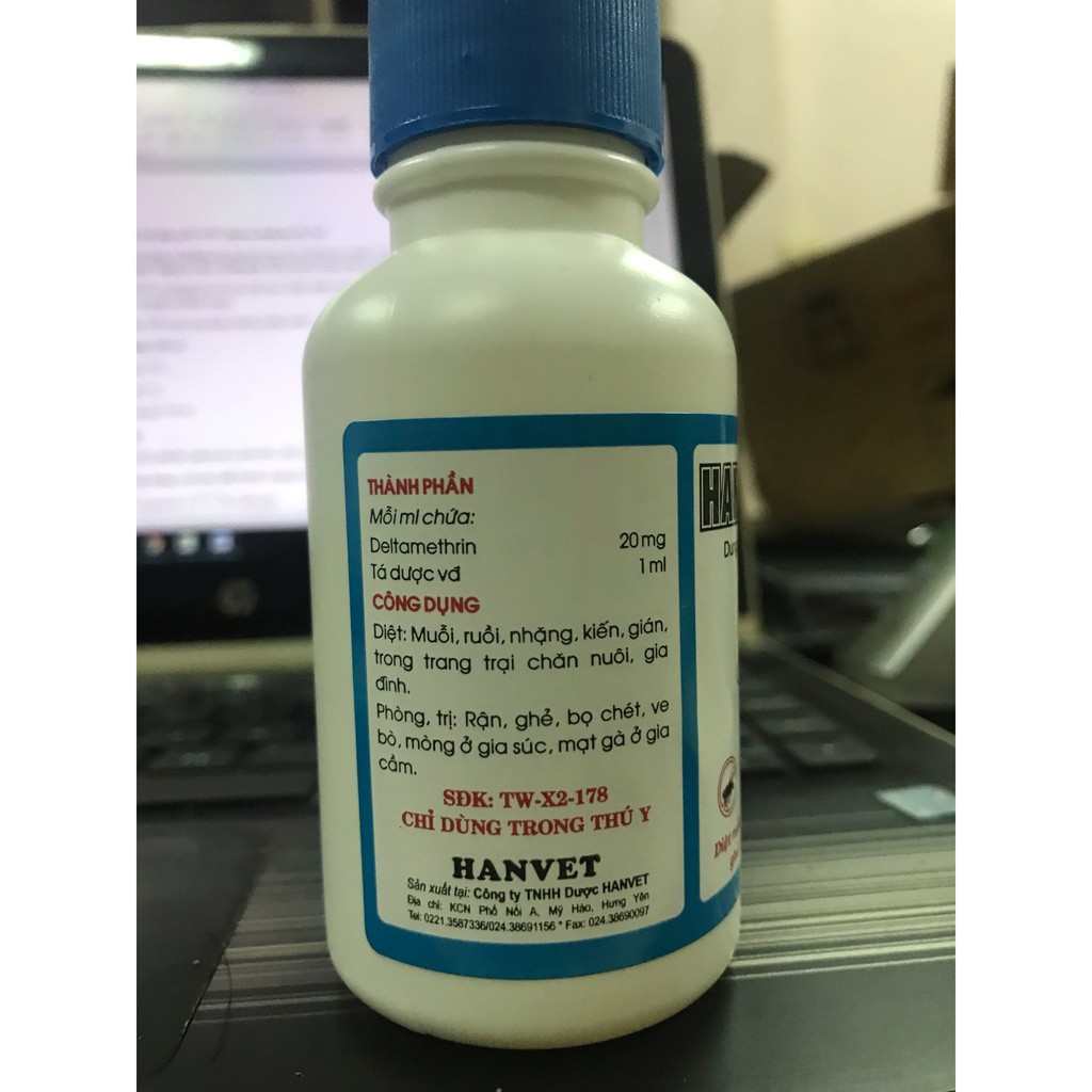 [Mã SR11JUNE5 giảm 20K đơn 50K] HANTOX – 200 [100 ml] Thuốc diệt muỗi, ruồi, ve, bọ chét, rận, mạt gà, gián, kiến.