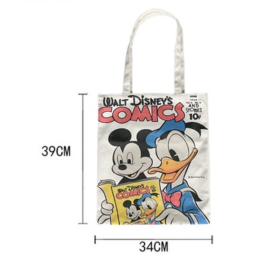 Túi vải Cỡ Lớn In Họa Tiết Hoạt Hình Disney Đáng Yêu