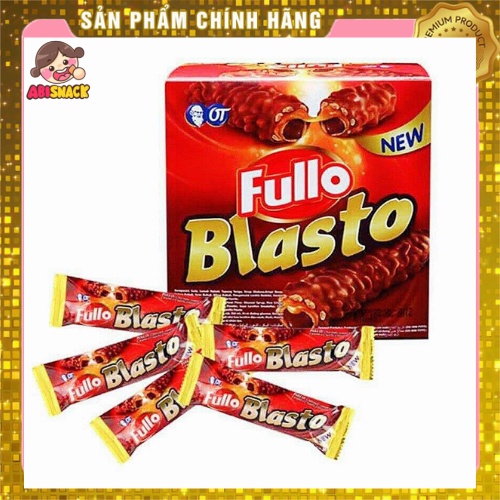 Bánh xốp ống socola 5 lớp giòn Fullo Blasto-Hàng nhập Indonesia- 1 cây 18g