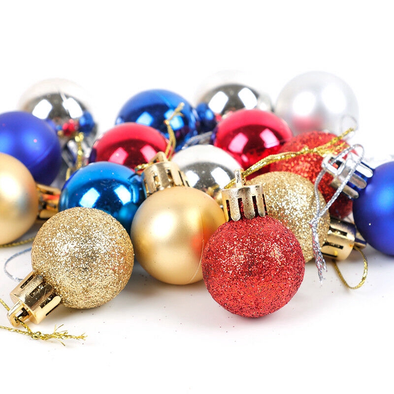 Quả châu 4/6/8cm trang trí cây thông Noel