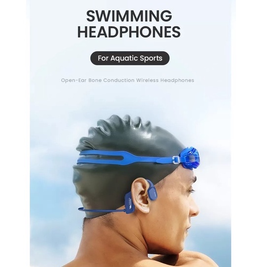 Tai nghe Openear-BoneX2 truyền âm qua xương - bluetooth 5.2 - chống nước IP68 - có mic - 8G lưu nhạc - tai nghe bơi lội