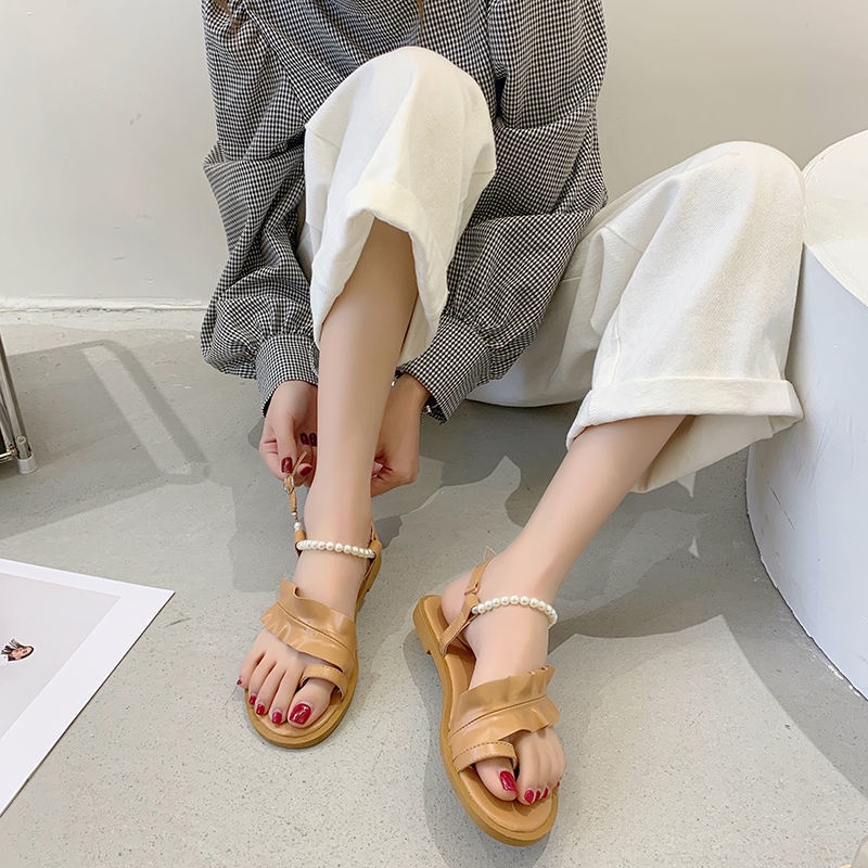 Xăng đan Dây Đính Ngọc Trai Thời Trang Nữ