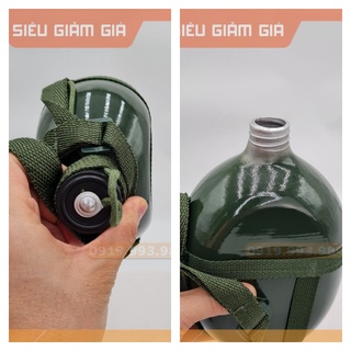 Bình tông, bình bi đông đựng nước, đựng rươu vỏ nhôm dung tích 1.5 lít shopaha247 bao gồm túi đựng bình shopaha247