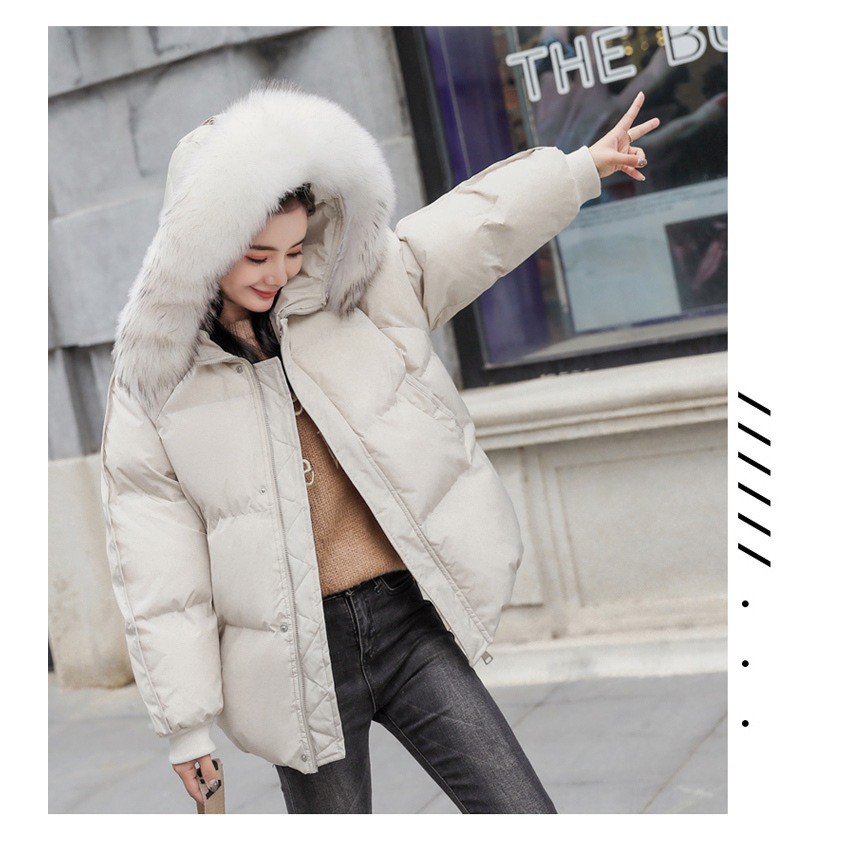 TẶNG THÊM 1 LÔNG ÁO🌼Áo Phao Nữ Mũ Lông Thân Ngắn Tay Gân hàng QUẢNG CHÂU mới 2021 | BigBuy360 - bigbuy360.vn