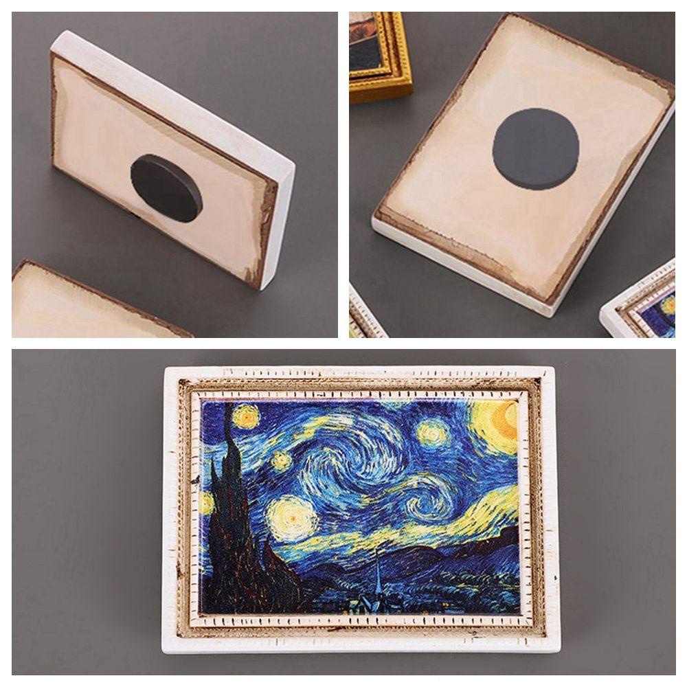 Sticker Nam Châm Dán Tủ Lạnh Hình Tranh Van Gogh 3D