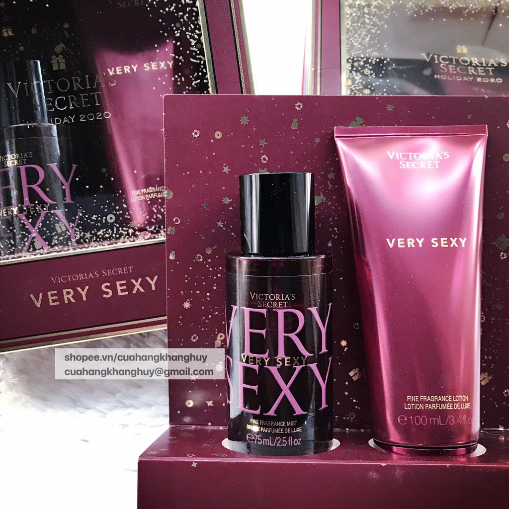 Bộ Victoria's Secret Very Sexy gồm Xịt thơm 75 ml & Dưỡng thể 100 ml (Mỹ)