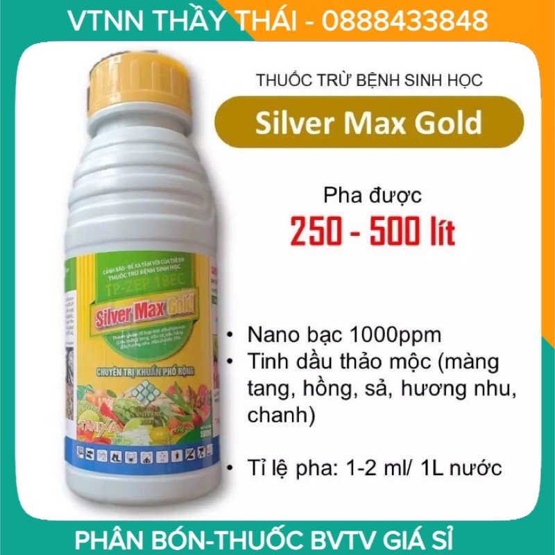 Silver Max Gold - Nano Bạc Tanixa - Chai 500 ml