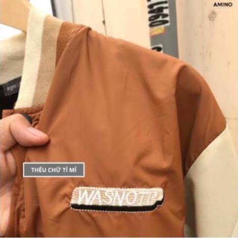 Áo khoác dù Bomber WASNOTP form rộng dù 2 lớp nam nữ phong cách việt KMG