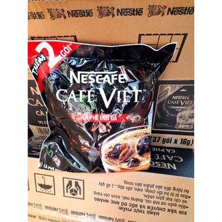 Cafe việt cafe đen đá nescafe túi lớn 37 gói