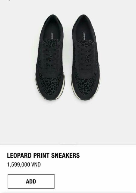 Rẻ vô địch-Giày Zara chuẩn xịn vnxk Sneaker Leopard