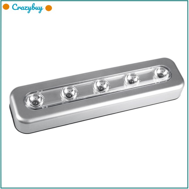 Thanh đèn LED 5 bóng hoạt động bằng pin dùng để trang trí nhà cửa tiện lợi