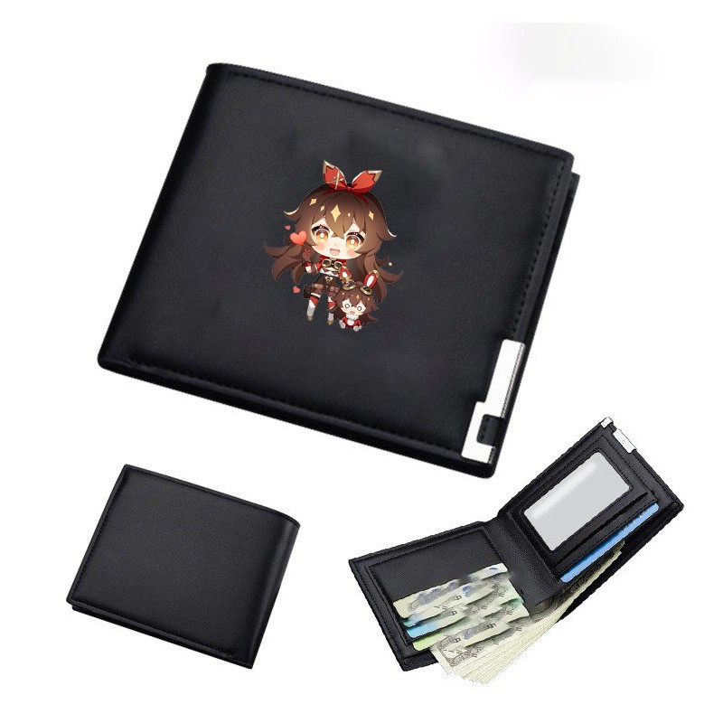 Ví da cầm tay nam nữ in hình NHÂN VẬT GENSHIN IMPACT thời trang cá tính anime chibi game M1