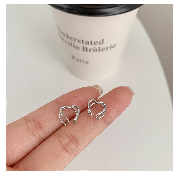 Khuyên tai MAYEBE LAVEND Bông tai Mạ Bạc Kiểu Dáng Đơn Giản