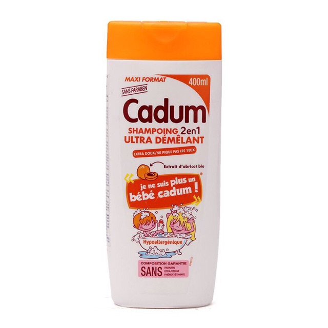 Dầu gội Cadum hương mơ 2 in 1 cho bé - 400ml