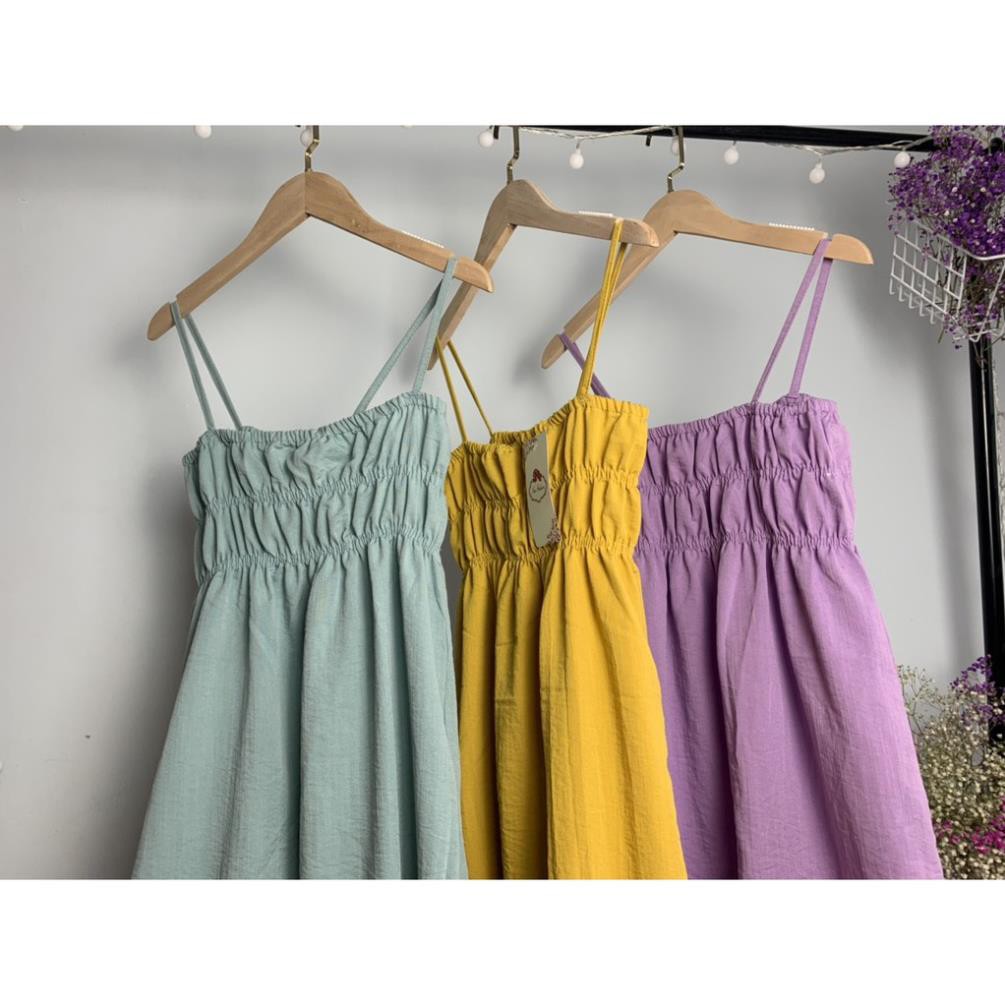 HOT- Váy Maxi 2 dây chun ngực chất đũi xiinh xắn | BigBuy360 - bigbuy360.vn