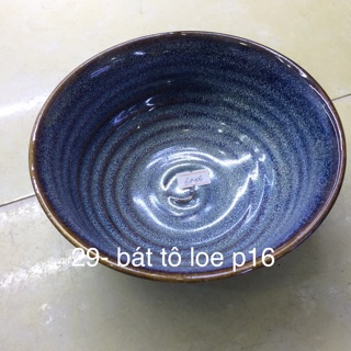 Bát tô loe 16cm men hoả biến