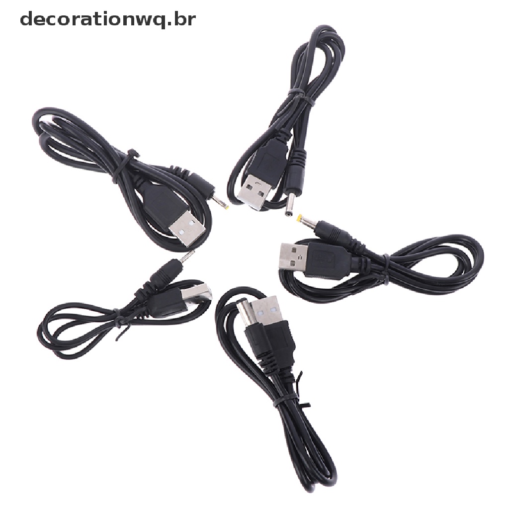 【decorationwq】 USB to DC 5.5mm*2.1/2.5*0.7/3.0*1.0/4.0*1.7/3.5*1.35 5V Barrel Jack Power Cable hot