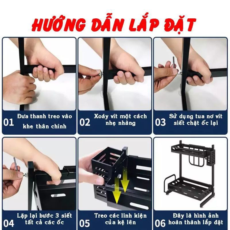 kệ gia vị , kệ nhà bếp đa năng 2 tầng 3 tầng đựng gia vị đồ dùng nhà bếp bằng thép sơn tĩnh điện chắc chắn thông minh