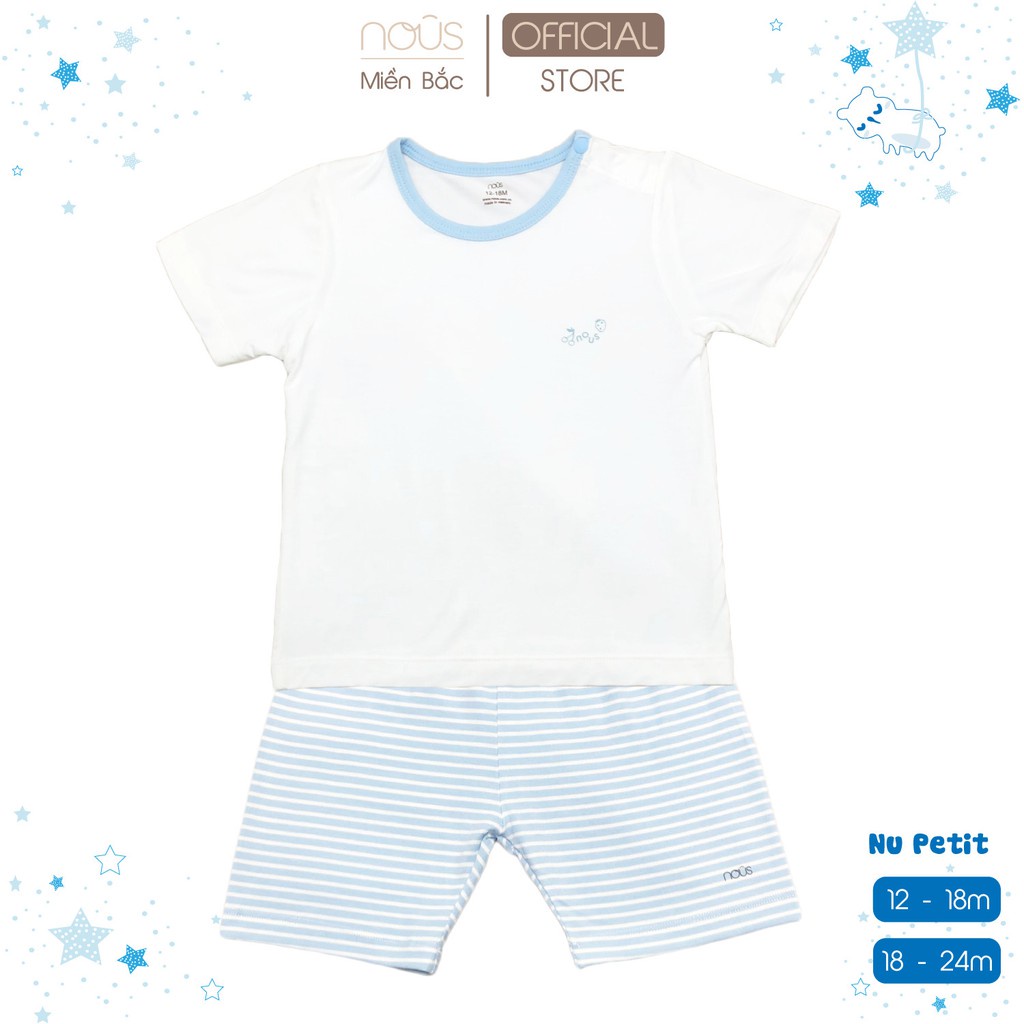 [FULL] Bộ quần áo cộc Nous cài vai cho bé (12 - 24 tháng)