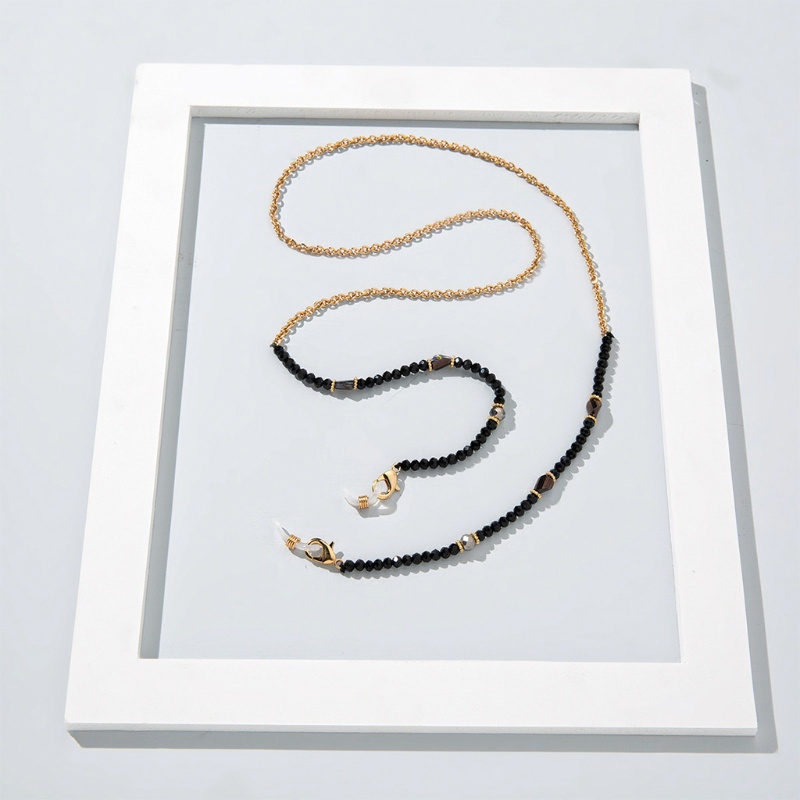 Dây Đeo Mắt Kính Bằng Kim Loại Đính Pha Lê Xinh Xắn Cho Nữ