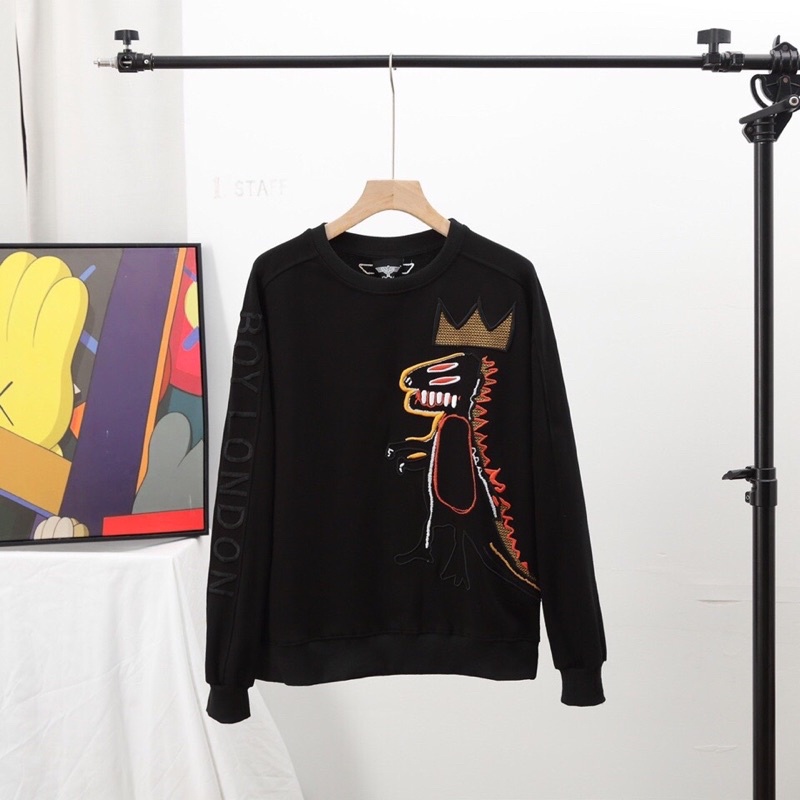 Áo nỉ, áo sweater cổ tròn, dài tay in hình 3D thương hiệu Boy London