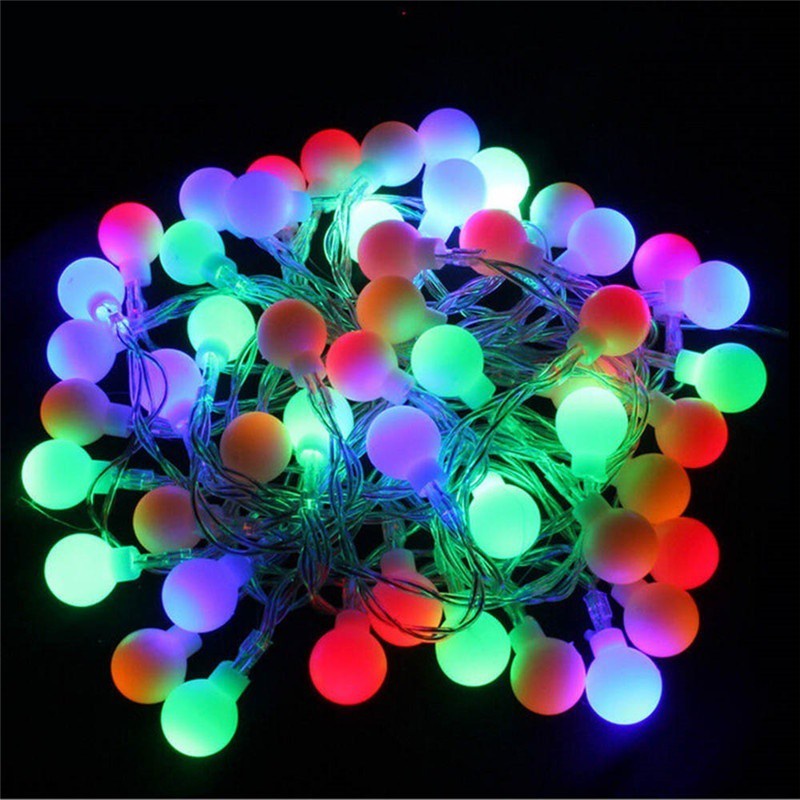 Dây Đèn LED Hình Quả Bóng Màu Trắng Dùng Trang Trí Nhà Ở/Tiệc Cưới/Sinh Nhật