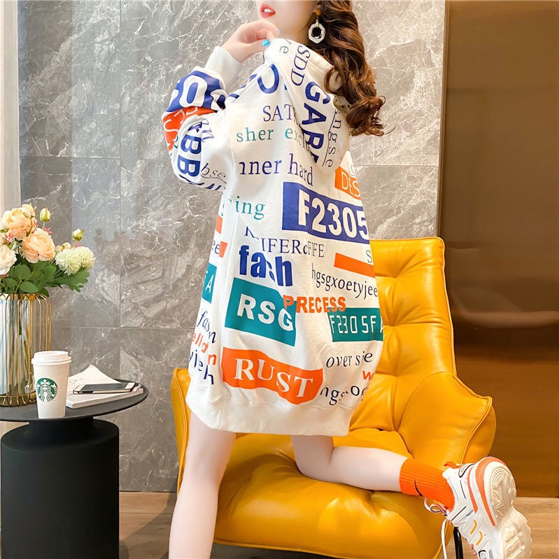 Áo hoodie nữ dáng rộng thiết kế mới phong cách Hàn Quốc 2021