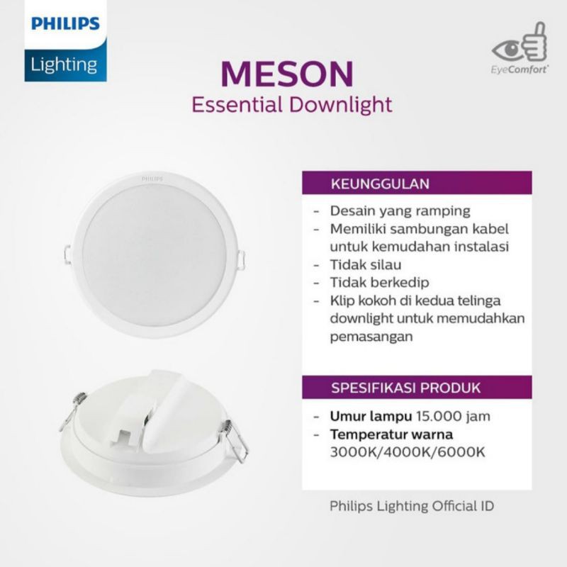 Philips Đèn Led Tròn Gắn Trần Trang Trí Phòng 17w 17 Watt W 59466 Meson Gen 3 D150