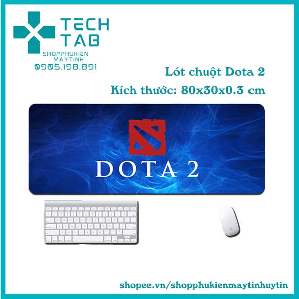 Bàn di chuột/Lót chuột máy tính khổ lớn Dota 2 bằng cao su tự nhiên siêu mịn, siêu bền, họa tiết trang trí đẹp mắt