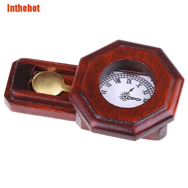 Đồng Hồ Gỗ Cổ Điển Tỉ Lệ 1 / 12 Dành Cho Búp Bê