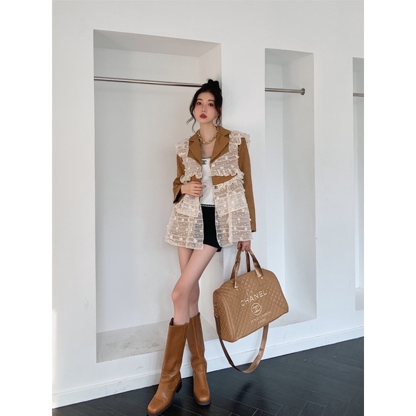 Áo vest phối ren tầng xoè koreastyle