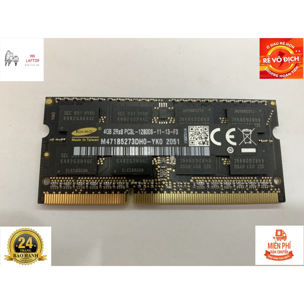 Ram laptop 4gb DDR3L (PC3L)  bus 1600, 1333  dùng cho laptop (Rẻ vô Địch)