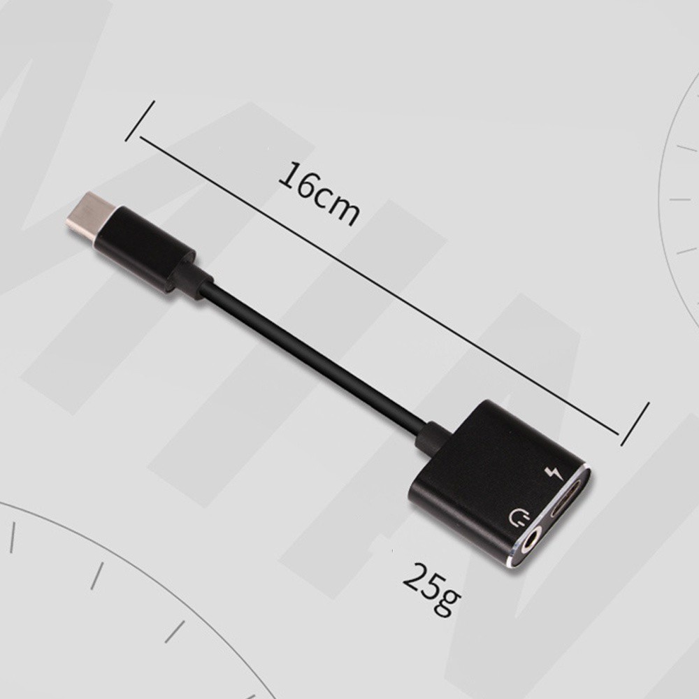 Dây Cáp Sạc Chuyển Đổi Tai Nghe 2 Trong 1 Type C Sang 3.5 mm 3.5mm Cho Huawei Xiaomi