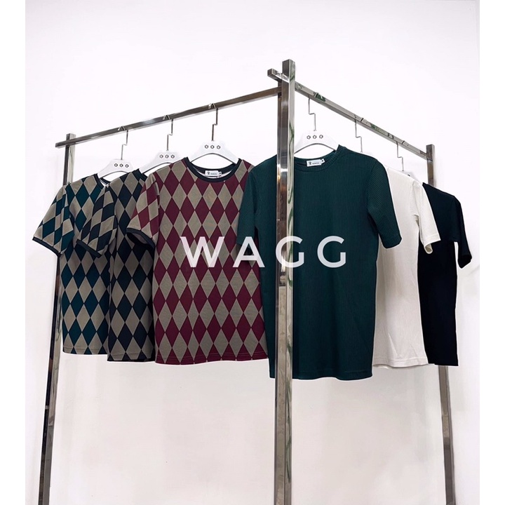 Áo phông cotton hoạ tiết tăm sooc WAGG