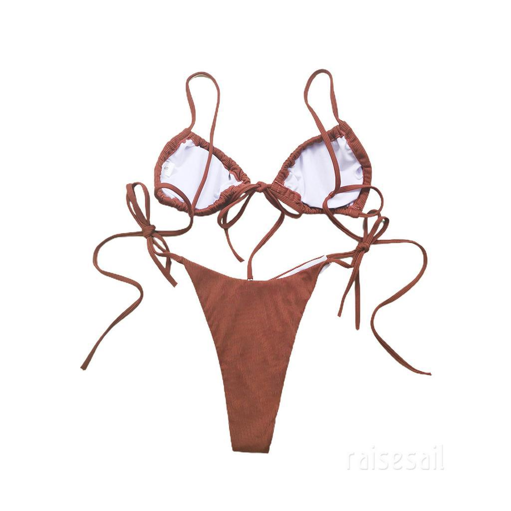 Bộ đồ tắm màu trơn thời trang xinh xắn quyến rũ dành cho nữ