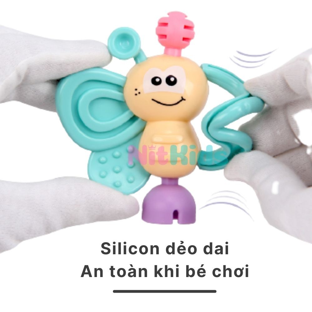 Gặm Nướu Cho Bé, Set 9 Lục Lạc Cầm Tay, Giảm Ngứa Lợi Khi Bé Mọc Răng, Nhựa ABS An Toàn