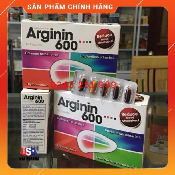 Arginin 600 USA Giúp tăng cường chức năng gan hiệu quả - 60 viên