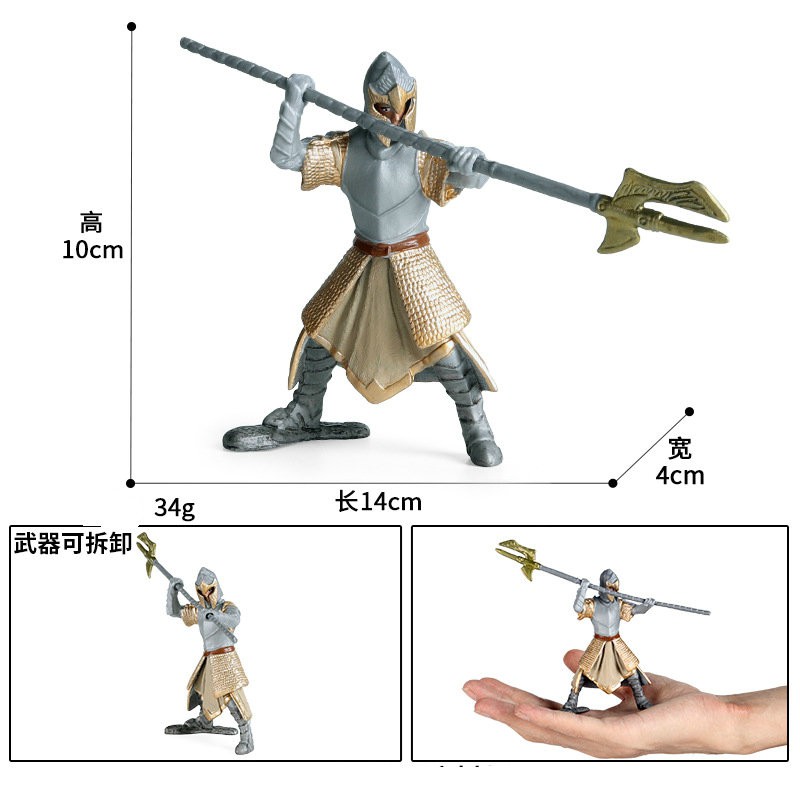 ●Mô hình nhân vật hiệp sĩ Trung Cổ bằng PVC trang trí