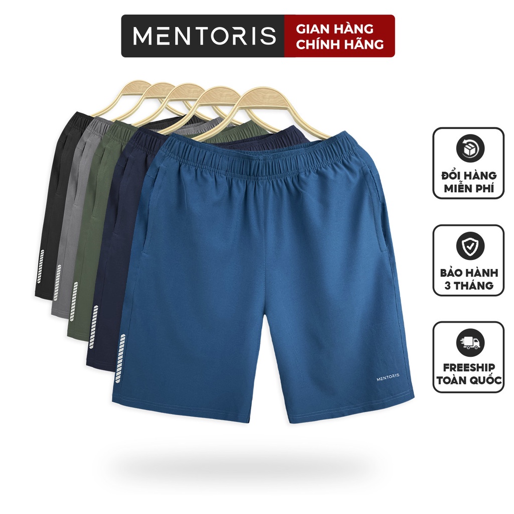 Quần đùi nam MENTORIS 5 Màu Đủ Size Vải Gió Cao Cấp, Mềm Mịn, Co Giãn Tốt, Dáng Thể Thao, Năng Động QSG11