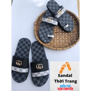 Dép cặp nam nữ, SANDALTHOITRANG Dép quai ngang nam nữ, Đế Ô vuông full size 30-44