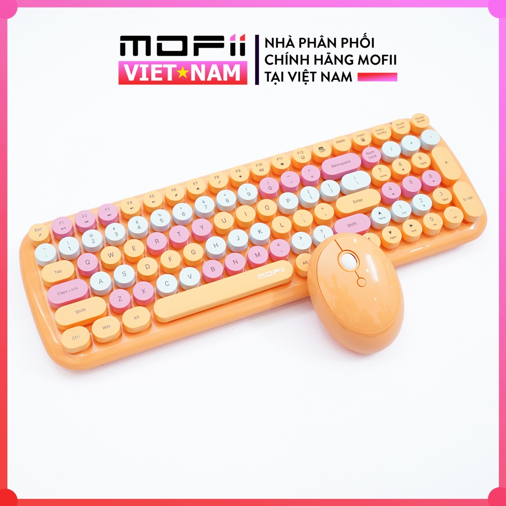 Combo Bàn Phím và Chuột không dây MOFII CANDY XR Chính Hãng tương thích cả WINDOWS VÀ MACOS