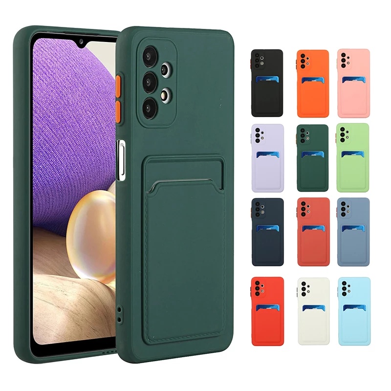 Ốp điện thoại TPU mềm chống sốc có ngăn đựng thẻ cho Samsung Galaxy S21 S30 S22 Plus Pro Ultra S21FE FE F E