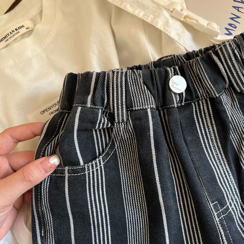 Hàng Mới Về Mới Quần Short Denim Cotton Dáng Rộng Thoải Mái Thời Trang Mùa Hè Cho Bé Trai Và Gái