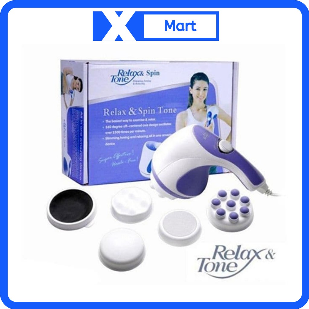 Máy massage toàn thân Relax Spin&amp;Tone - Máy mát xa 5 đầu giúp giảm mỡ eo, thon gọn cơ thể