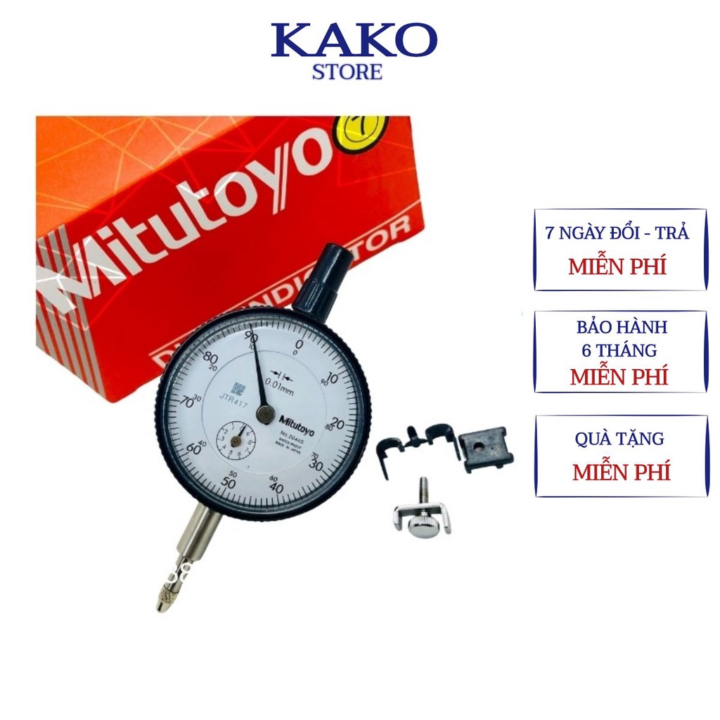 Đồng hồ cân biên Kako đồng hồ so Mitutoyo 2046S 0-10mm/0.01 dụng cụ đo cơ khí